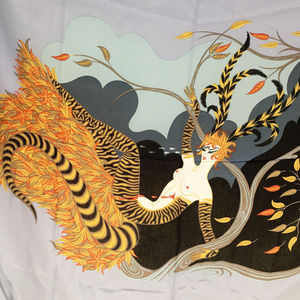 erte Accessories - Erte 4 Seasons Autumn Silk Scarf erte Accessories - Erte 4 Seasons Autumn Silk Scarf